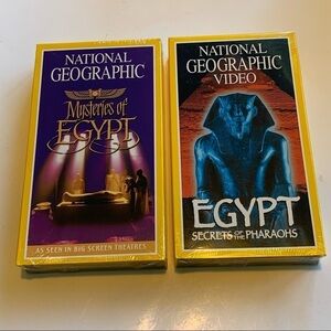 NATIONAL GEOGRAPHIC Mysteries of Egypt and Egypt Secrets of the Pharoahs two VHS